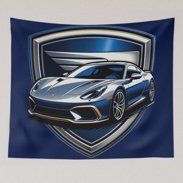 Item preview, Luxury Sports Car Shield Crest Graphic Poster designed and sold by Nexus Space.