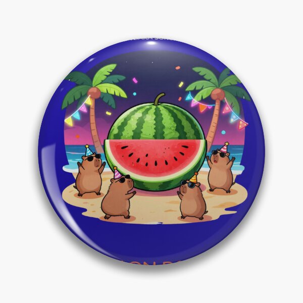 Item preview, Melon Party | Cute Capybara Beach Party designed and sold by BCapybara.
