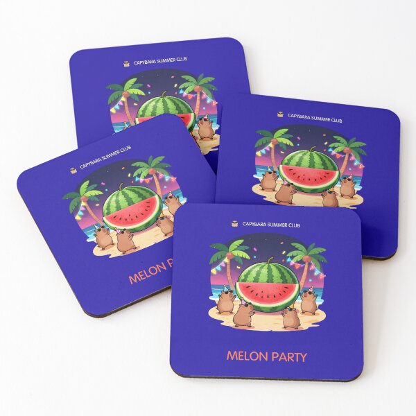 Item preview, Melon Party | Cute Capybara Beach Party designed and sold by BCapybara.
