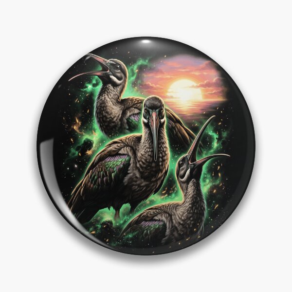 Item preview, Cosmic Hadeda Ibis Birds Green Glow Sunrise Funny designed and sold by d247.