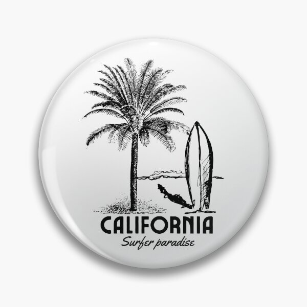 Artikelvorschau, California Surf Design mit Palme und Surfbrett entworfen und verkauft von Kreativa1.