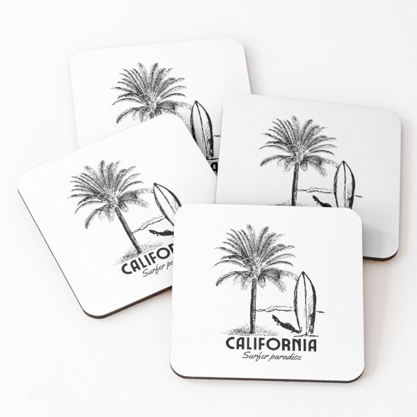 Item preview, California Surf Design with palm tree and surfboard designed and sold by Kreativa1.