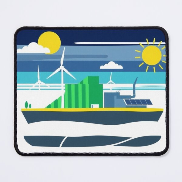 Item preview, Eco Sustainable Boat With Wind And Solar Power designed and sold by IntelliMindDesigns.