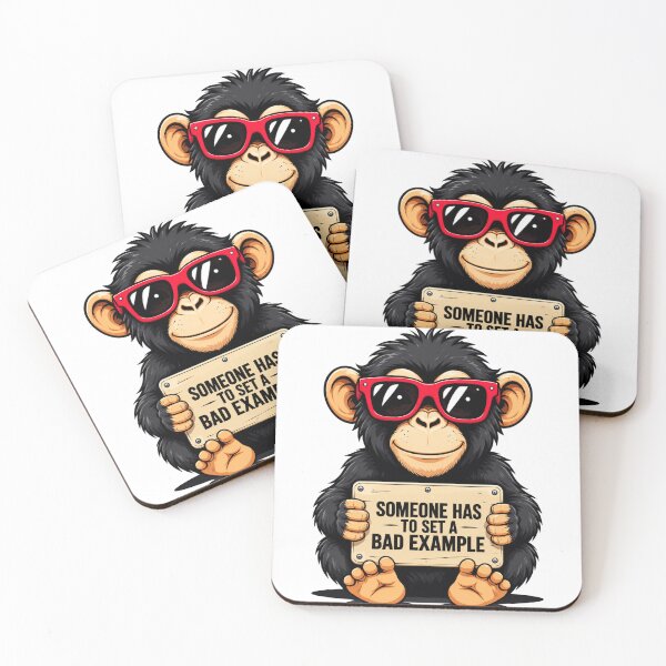 Item preview, Funny Monkey Quote T-Shirt Design | Someone Has To Set A Bad Example | Sarcastic Monkey Graphic Tee | Cool Animal Humor PNG designed and sold by MAStrends.