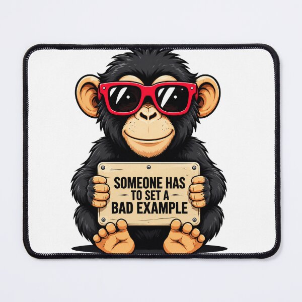 Item preview, Funny Monkey Quote T-Shirt Design | Someone Has To Set A Bad Example | Sarcastic Monkey Graphic Tee | Cool Animal Humor PNG designed and sold by MAStrends.