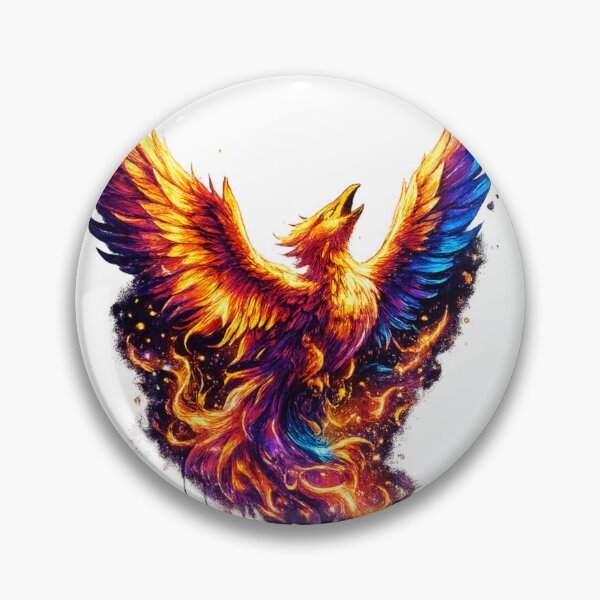 Item preview, A luminous phoenix rises in a cloak of flames designed and sold by No-No-Name.
