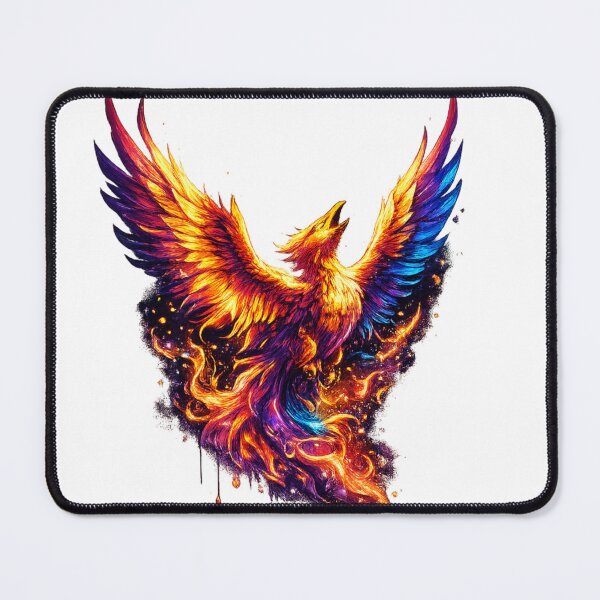 Item preview, A luminous phoenix rises in a cloak of flames designed and sold by No-No-Name.