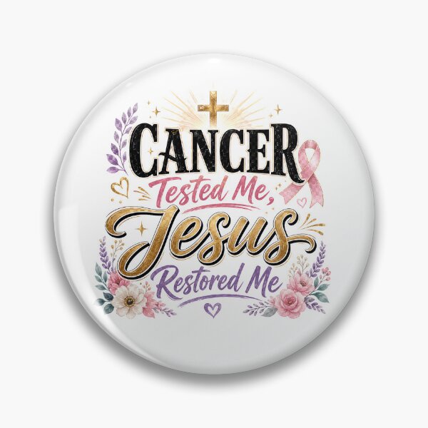 Item preview, Cancer Tested Me Jesus Restored Me Faith Based Cancer Survivor Design designed and sold by WHDProduction45.