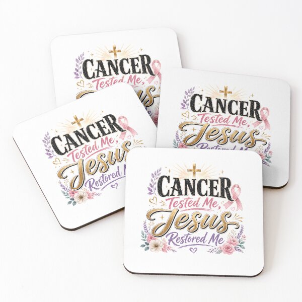 Item preview, Cancer Tested Me Jesus Restored Me Faith Based Cancer Survivor Design designed and sold by WHDProduction45.