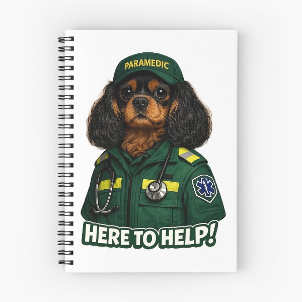 Item preview, Paramedic, Here to help! Black and Tan Cavalier designed and sold by SpottyRainbow.