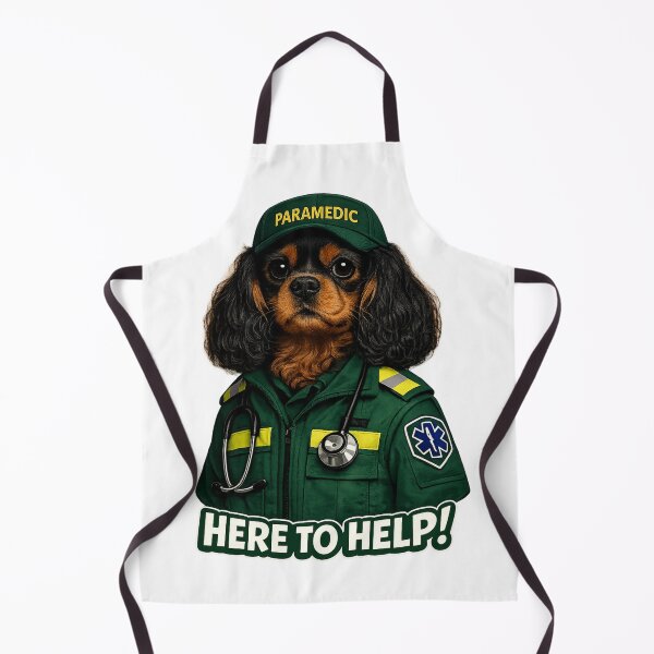 Item preview, Paramedic, Here to help! Black and Tan Cavalier designed and sold by SpottyRainbow.