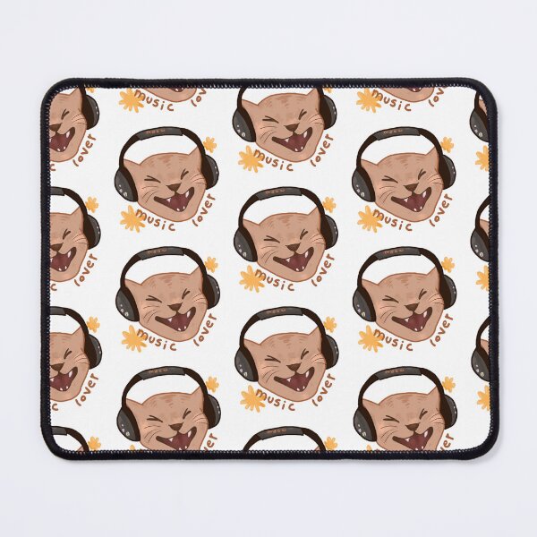Item preview, Music Lover Cat Mouse Pad designed and sold by LryArchive.