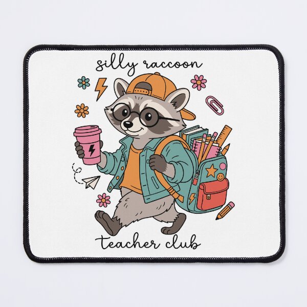 Item preview, Silly Raccoon Teacher Club Back to School designed and sold by KroghDs.