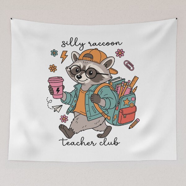 Item preview, Silly Raccoon Teacher Club Back to School designed and sold by KroghDs.