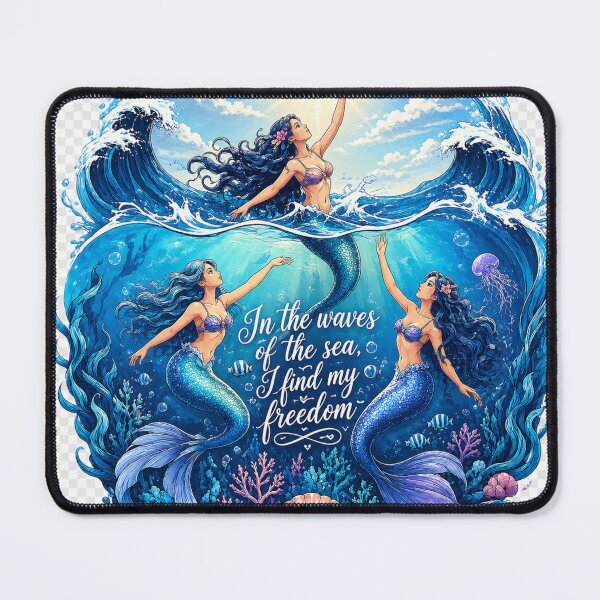 Item preview, Freedom enchanting mermaid art designed and sold by urbanshop7.