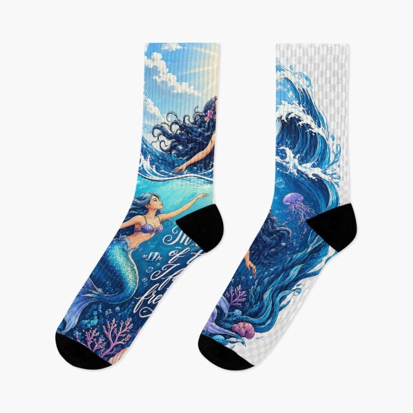 Item preview, Freedom enchanting mermaid art designed and sold by urbanshop7.