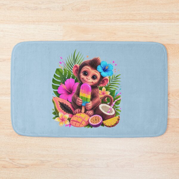 Item preview, Cute Tropical Monkey with Melting Rainbow Popsicle – Summer Vacation Graphic T-Shirt designed and sold by Aimetoi.
