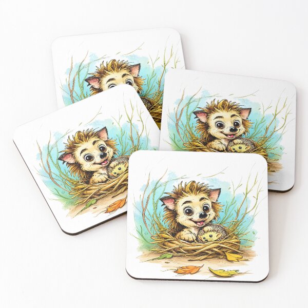 Item preview, Hedgedog – Cute Hedgehog Puppy Hybrid Fantasy Animal Illustration designed and sold by bambooks.tabooks.