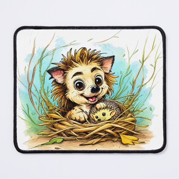 Item preview, Hedgedog – Cute Hedgehog Puppy Hybrid Fantasy Animal Illustration designed and sold by bambooks.tabooks.