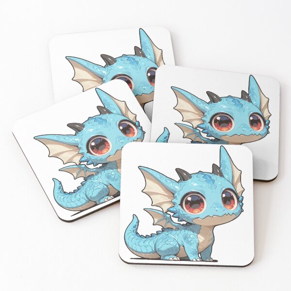 Item preview, Cute Blue Dragon with Big Eyes designed and sold by RenderedDesires.