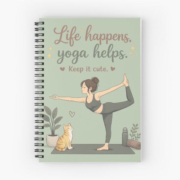 Item preview, Life Happens Yoga Helps Cute Yoga Lover Design | Wellness Meditation Gift | Mindful Yoga Aesthetic designed and sold by MimiSabu.