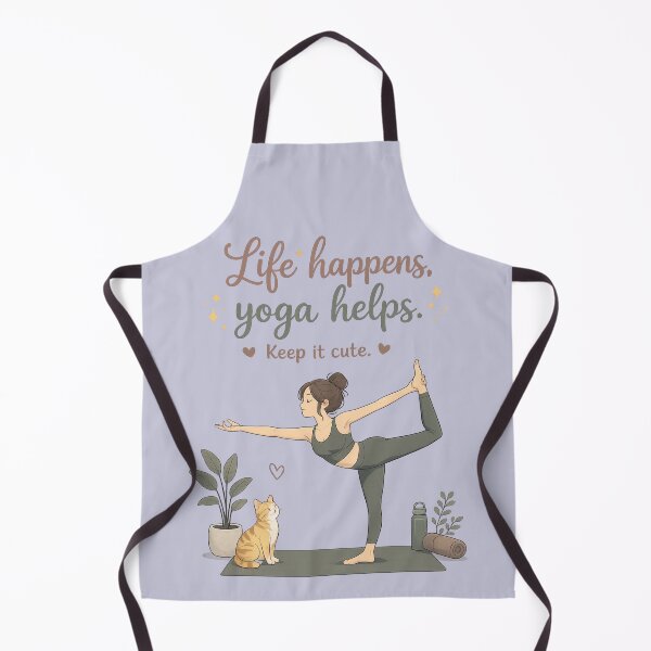Item preview, Life Happens Yoga Helps Cute Yoga Lover Design | Wellness Meditation Gift | Mindful Yoga Aesthetic designed and sold by MimiSabu.