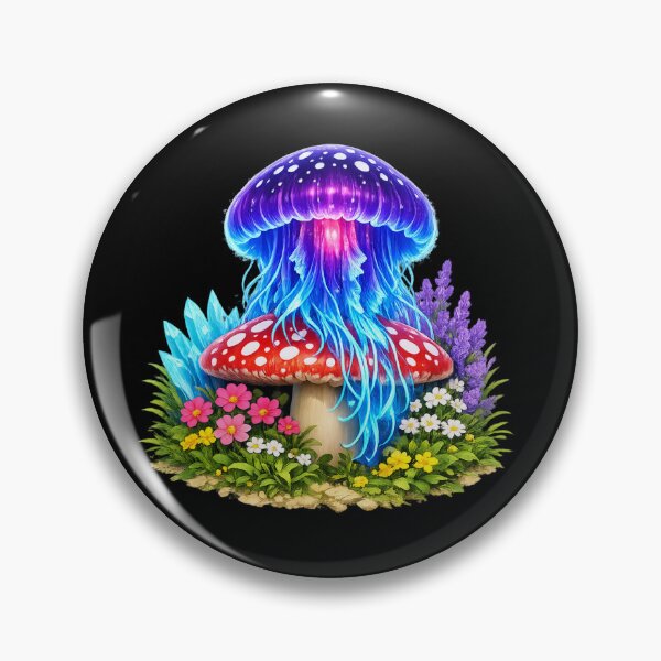 Item preview, Glowing Jellyfish Mushroom — Fantasy Floral Bioluminescent Art designed and sold by ArtoryWorks.