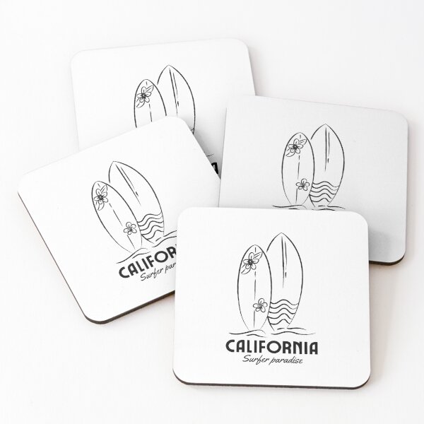 Item preview, California Surf Design with surfboards and flowers designed and sold by Kreativa1.