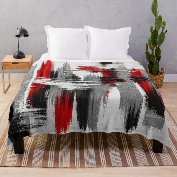 Item preview, Crimson Skyline – Modern Abstract Cityscape designed and sold by Ingorgia Studio.