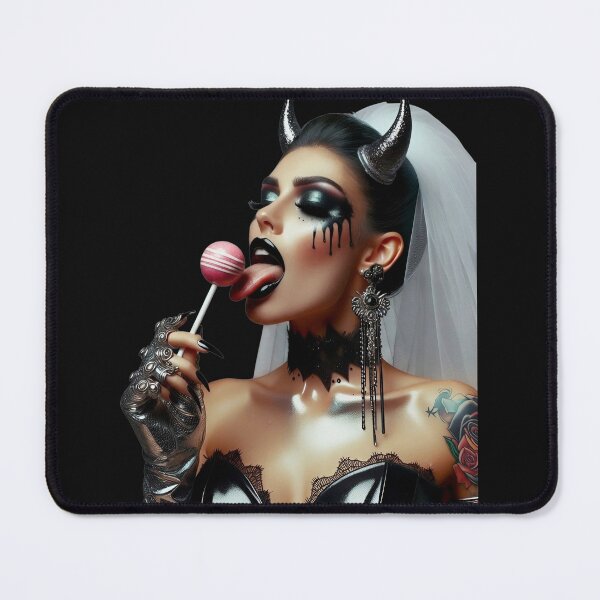 Item preview, Gothic Bride Demon Licking Lollipop designed and sold by Voodoo Store Paranormal Collections.