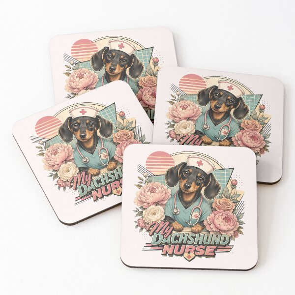Item preview, Floral My Dachshund Nurse Vintage 80s Aesthetic designed and sold by MythicCotton.