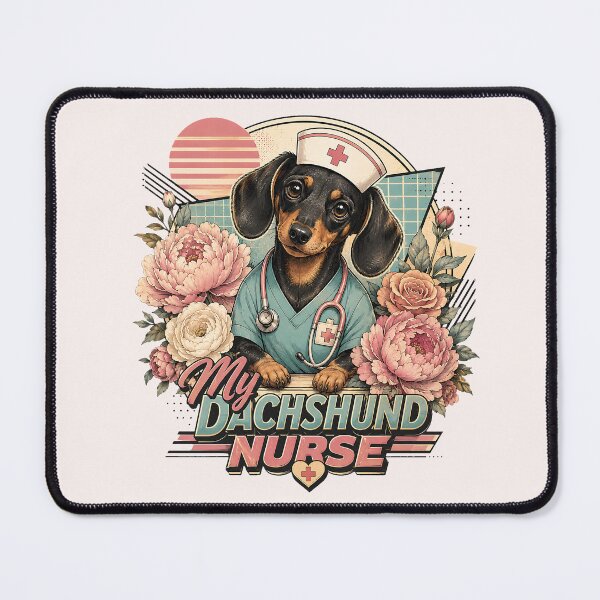 Item preview, Floral My Dachshund Nurse Vintage 80s Aesthetic designed and sold by MythicCotton.