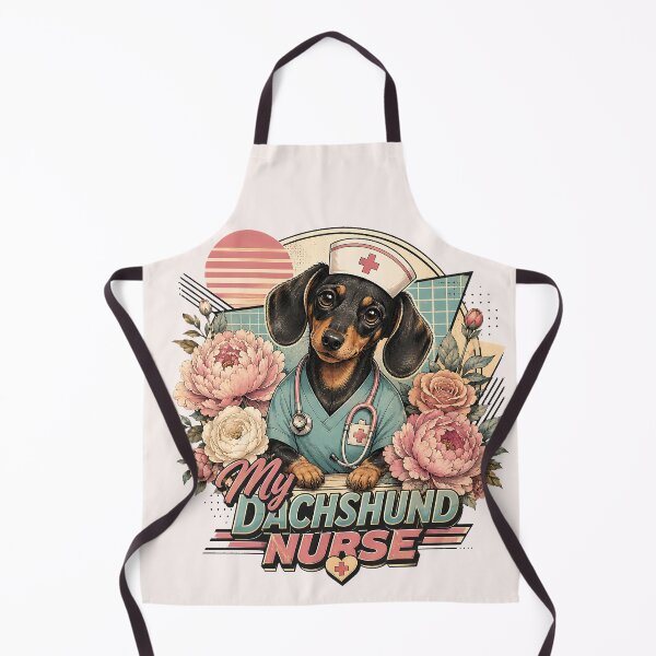 Item preview, Floral My Dachshund Nurse Vintage 80s Aesthetic designed and sold by MythicCotton.