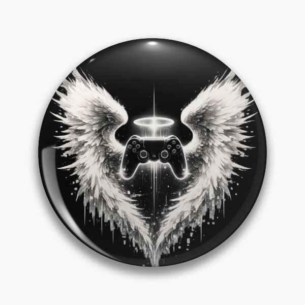 Item preview, Ethereal Angel Wings Glitch Gaming Controller | Cyber Gamer Aesthetic | Digital Angel Gaming Art | Futuristic Gamer Gift designed and sold by Maravillio.
