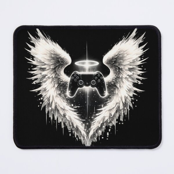 Item preview, Ethereal Angel Wings Glitch Gaming Controller | Cyber Gamer Aesthetic | Digital Angel Gaming Art | Futuristic Gamer Gift designed and sold by Maravillio.