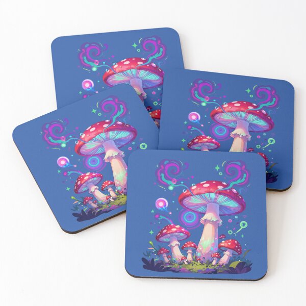Item preview, Neon Anime Mushroom Psychedelic Japanese Art designed and sold by GoGreenlove.