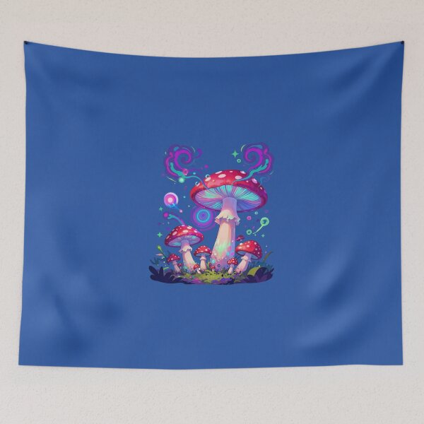 Item preview, Neon Anime Mushroom Psychedelic Japanese Art designed and sold by GoGreenlove.