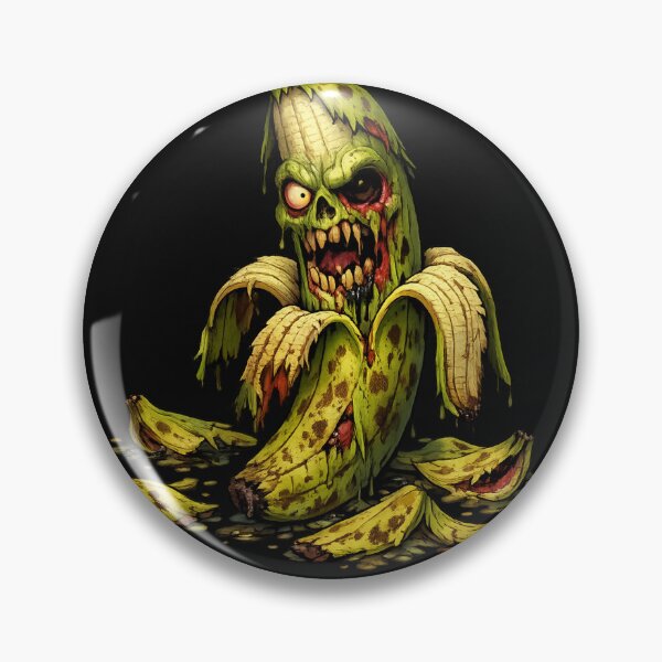 Item preview, Zombie Banana Cartoon – Creepy Undead Fruit Character designed and sold by BoB-66.