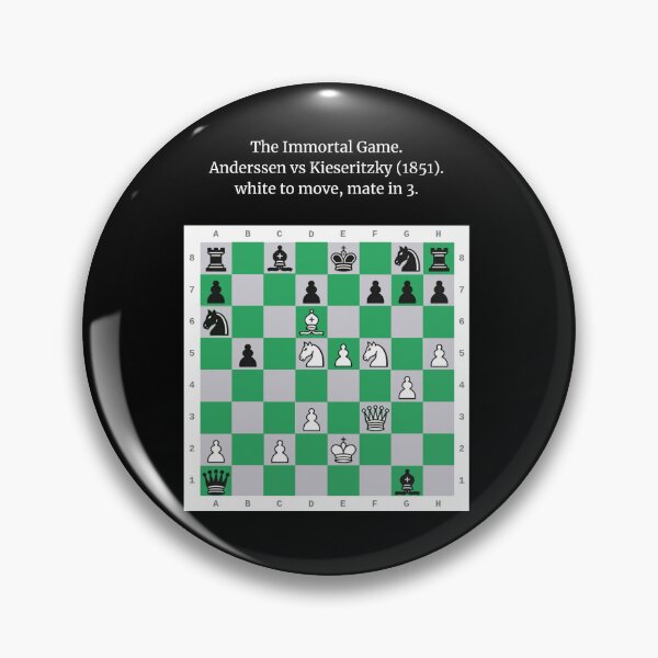 Item preview,  The Immortal Game 1851 – Anderssen vs Kieseritzky Vintage Chess Puzzle & Playe designed and sold by Mlatis1.