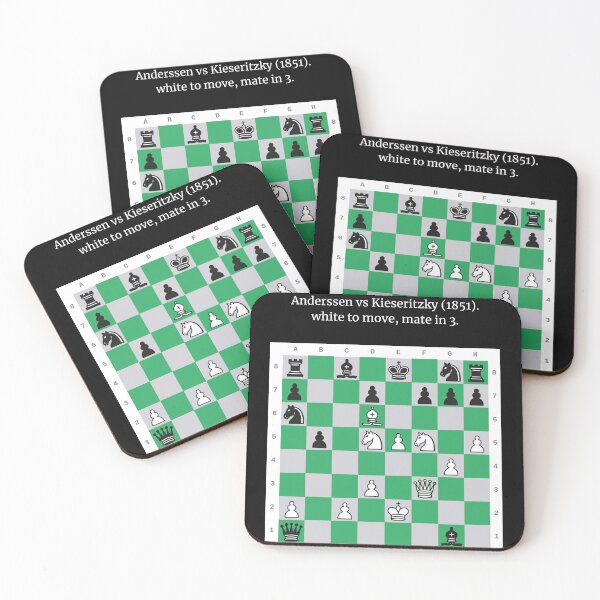 Item preview,  The Immortal Game 1851 – Anderssen vs Kieseritzky Vintage Chess Puzzle & Playe designed and sold by Mlatis1.