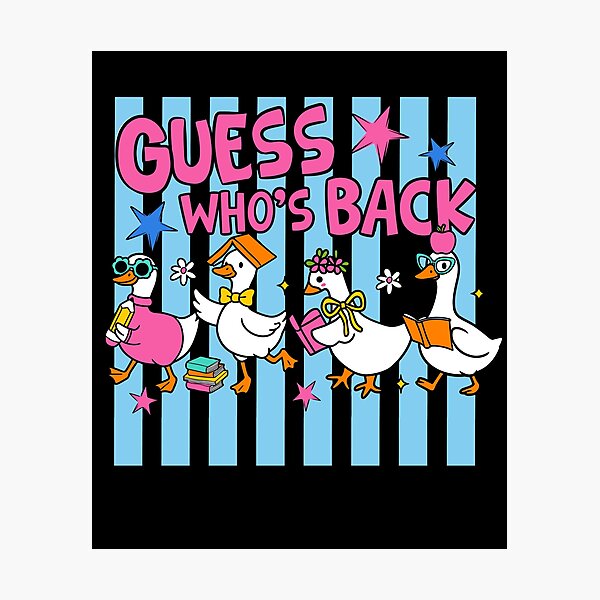 Item preview, Guess Whos Back Goose Back to School Kids designed and sold by KroghDs.
