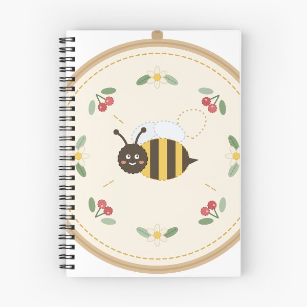 Item preview, Bee Kind Embroidered Bumblebee Floral Wreath Cottagecore designed and sold by AHK18.