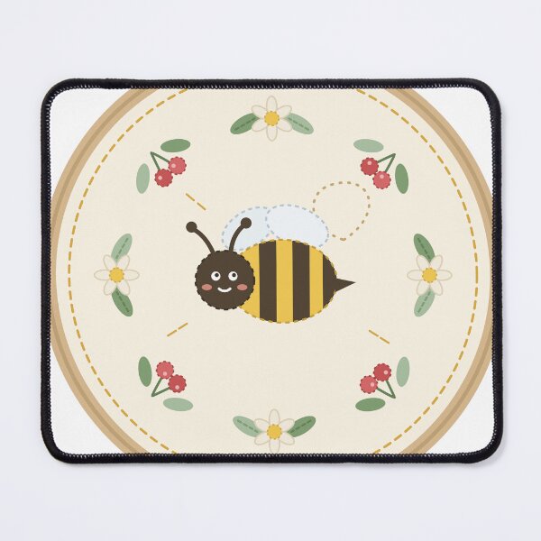 Item preview, Bee Kind Embroidered Bumblebee Floral Wreath Cottagecore designed and sold by AHK18.