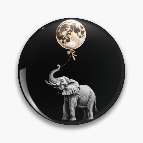 Item preview, a magnificent african elephant and moon designed and sold by 123ks.