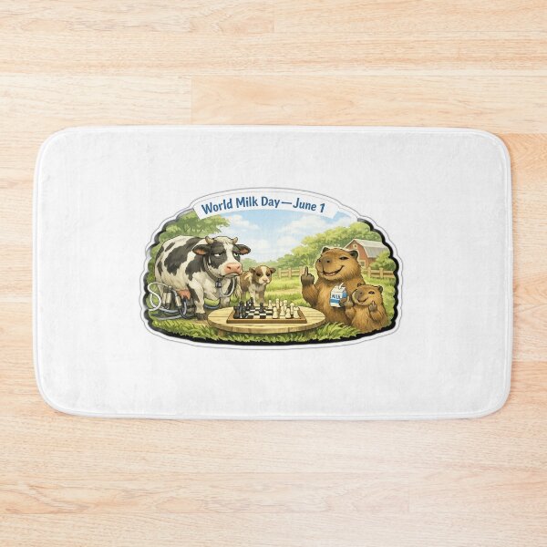 Item preview, World Milk Day Capybara Chess Match designed and sold by SNC3421.