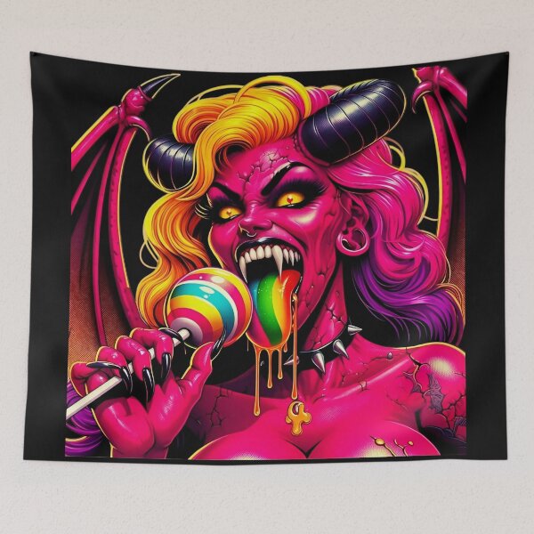 Item preview, Pink Demon Winged Eating Candy designed and sold by Voodoo Store Paranormal Collections.