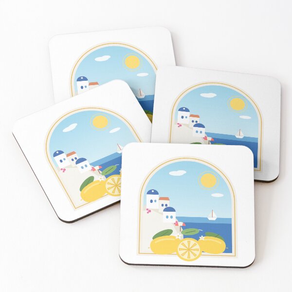 Item preview, Euro Summer Lemon Coast Mediterranean Travel Poster designed and sold by AHK18.