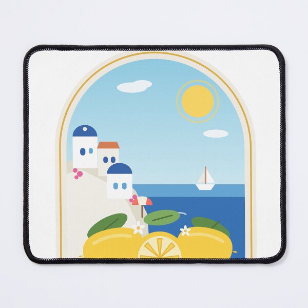 Item preview, Euro Summer Lemon Coast Mediterranean Travel Poster designed and sold by AHK18.
