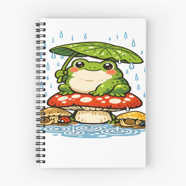 Item preview, Happy Frog in Rain T-Shirt — Cute Cottagecore Frog Mushroom Tee Gift designed and sold by RizRay.
