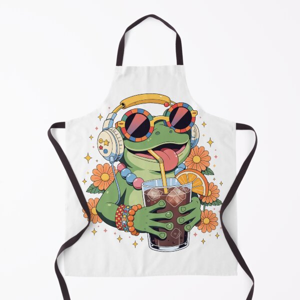 Item preview, Cute Coffee Frog Sticker | Kawaii Retro Frog with Sunglasses | Cozy Café Aesthetic | Vintage 70s Animal Art designed and sold by CoquetteLunaCo.